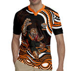 Personalized Wests Tigers Rugby Rugby Jersey Aboriginal Dot Art - Dreamtime Rugby Mascot