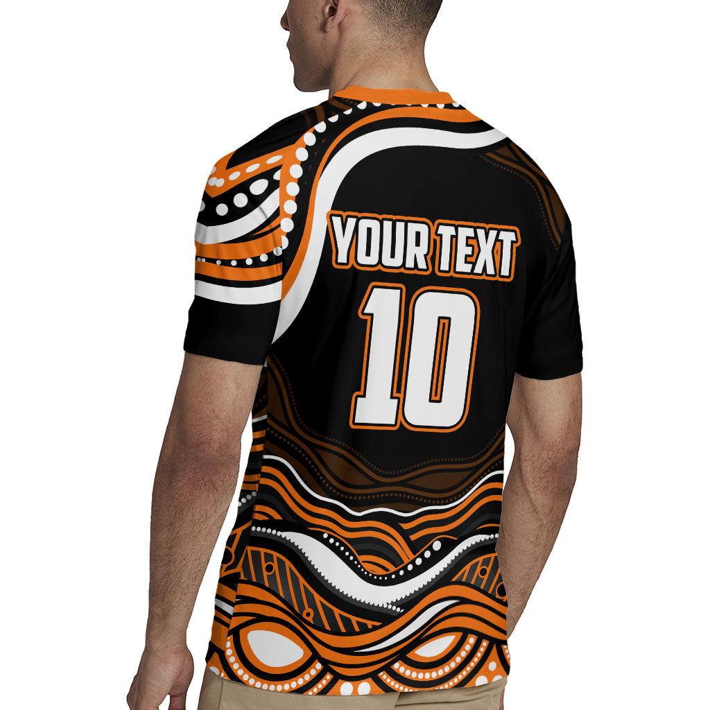 Personalized Wests Tigers Rugby Rugby Jersey Aboriginal Dot Art - Dreamtime Rugby Mascot