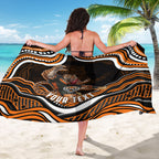 Personalized Wests Tigers Rugby Sarong Aboriginal Dot Art - Dreamtime Rugby Mascot