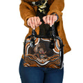 Personalized Wests Tigers Rugby Shoulder Handbag Aboriginal Dot Art - Dreamtime Rugby Mascot