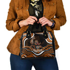 Personalized Wests Tigers Rugby Shoulder Handbag Aboriginal Dot Art - Dreamtime Rugby Mascot
