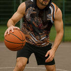 Personalized Wests Tigers Rugby Sleeveless Hoodie Aboriginal Dot Art - Dreamtime Rugby Mascot
