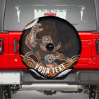 Personalized Wests Tigers Rugby Spare Tire Cover Aboriginal Dot Art - Dreamtime Rugby Mascot
