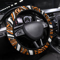 Wests Tigers Rugby Steering Wheel Cover Aboriginal Dot Art - Dreamtime Rugby Mascot