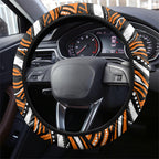 Wests Tigers Rugby Steering Wheel Cover Aboriginal Dot Art - Dreamtime Rugby Mascot