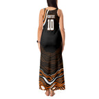 Personalized Wests Tigers Rugby Tank Maxi Dress Aboriginal Dot Art - Dreamtime Rugby Mascot