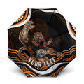 Personalized Wests Tigers Rugby Umbrella Aboriginal Dot Art - Dreamtime Rugby Mascot