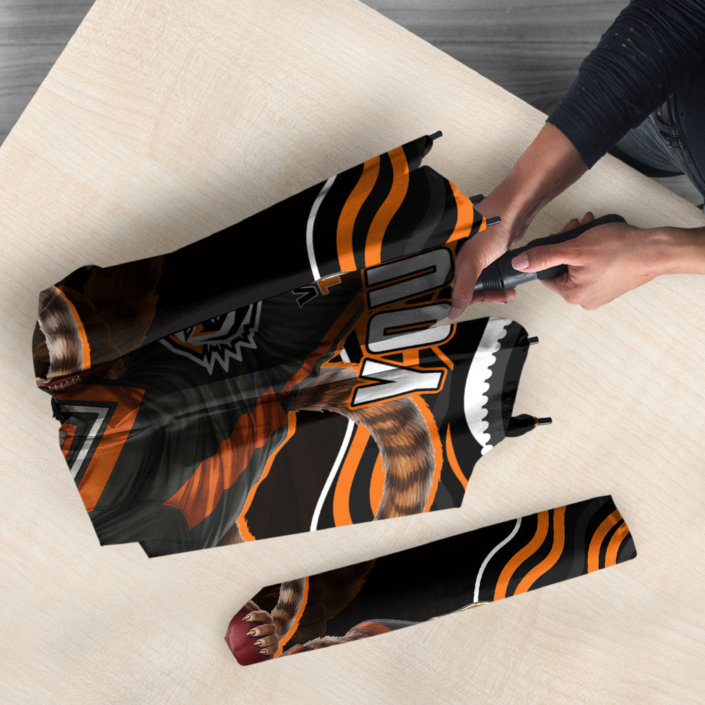 Personalized Wests Tigers Rugby Umbrella Aboriginal Dot Art - Dreamtime Rugby Mascot