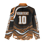 Personalized Wests Tigers Rugby Women Casual Shirt Aboriginal Dot Art - Dreamtime Rugby Mascot