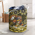 Personalized Richmond Tigers Laundry Basket Aboriginal Dot Art - Dreamtime Football Mascot