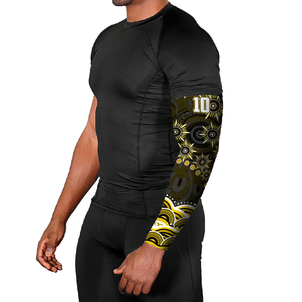 Personalized Richmond Tigers Arm Sleeves Aboriginal Dot Art - Dreamtime Football Mascot