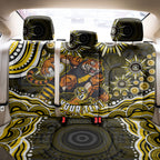 Personalized Richmond Tigers Back Car Seat Cover Aboriginal Dot Art - Dreamtime Football Mascot