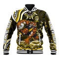 Personalized Richmond Tigers Baseball Jacket Aboriginal Dot Art - Dreamtime Football Mascot