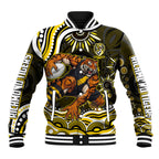 Personalized Richmond Tigers Baseball Jacket Aboriginal Dot Art - Dreamtime Football Mascot