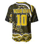 Personalized Richmond Tigers Baseball Jersey Aboriginal Dot Art - Dreamtime Football Mascot