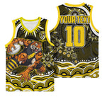 Personalized Richmond Tigers Basketball Jersey Aboriginal Dot Art - Dreamtime Football Mascot