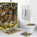 Personalized Richmond Tigers Bathroom Set Aboriginal Dot Art - Dreamtime Football Mascot