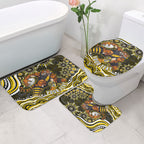 Personalized Richmond Tigers Bathroom Set Aboriginal Dot Art - Dreamtime Football Mascot