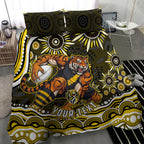 Personalized Richmond Tigers Bedding Set Aboriginal Dot Art - Dreamtime Football Mascot
