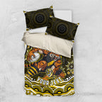 Personalized Richmond Tigers Bedding Set Aboriginal Dot Art - Dreamtime Football Mascot