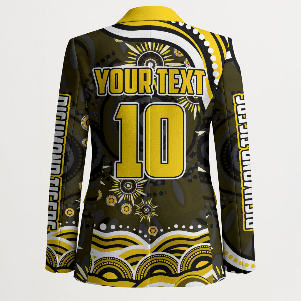 Personalized Richmond Tigers Blazer Aboriginal Dot Art - Dreamtime Football Mascot