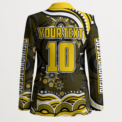 Personalized Richmond Tigers Blazer Aboriginal Dot Art - Dreamtime Football Mascot