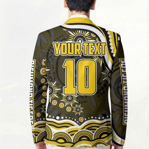 Personalized Richmond Tigers Blazer Aboriginal Dot Art - Dreamtime Football Mascot