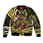 Personalized Richmond Tigers Bomber Jacket Aboriginal Dot Art - Dreamtime Football Mascot