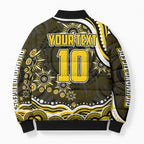 Personalized Richmond Tigers Bomber Puffer Jacket Aboriginal Dot Art - Dreamtime Football Mascot