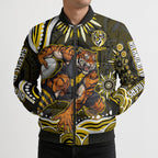 Personalized Richmond Tigers Bomber Puffer Jacket Aboriginal Dot Art - Dreamtime Football Mascot