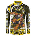 Personalized Richmond Tigers Button Sweatshirt Aboriginal Dot Art - Dreamtime Football Mascot
