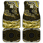 Personalized Richmond Tigers Car Mats Aboriginal Dot Art - Dreamtime Football Mascot