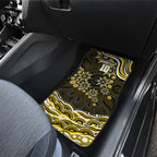 Personalized Richmond Tigers Car Mats Aboriginal Dot Art - Dreamtime Football Mascot
