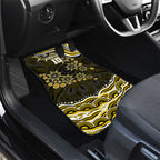 Personalized Richmond Tigers Car Mats Aboriginal Dot Art - Dreamtime Football Mascot