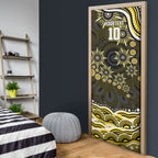 Personalized Richmond Tigers Door Cover Aboriginal Dot Art - Dreamtime Football Mascot