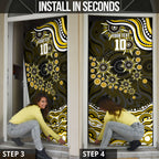 Personalized Richmond Tigers Door Cover Aboriginal Dot Art - Dreamtime Football Mascot