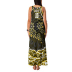 Personalized Richmond Tigers Family Matching Tank Maxi Dress and Hawaiian Shirt Aboriginal Dot Art - Dreamtime Football Mascot