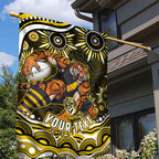 Personalized Richmond Tigers Garden Flag Aboriginal Dot Art - Dreamtime Football Mascot