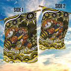 Personalized Richmond Tigers Garden Flag Aboriginal Dot Art - Dreamtime Football Mascot