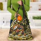Personalized Richmond Tigers Grocery Bag Aboriginal Dot Art - Dreamtime Football Mascot