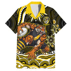 Personalized Richmond Tigers Hawaiian Shirt Aboriginal Dot Art - Dreamtime Football Mascot