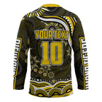 Personalized Richmond Tigers Hockey Jersey Aboriginal Dot Art - Dreamtime Football Mascot