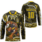 Personalized Richmond Tigers Hockey Jersey Aboriginal Dot Art - Dreamtime Football Mascot