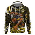 Personalized Richmond Tigers Hoodie Aboriginal Dot Art - Dreamtime Football Mascot