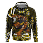 Personalized Richmond Tigers Hoodie Aboriginal Dot Art - Dreamtime Football Mascot