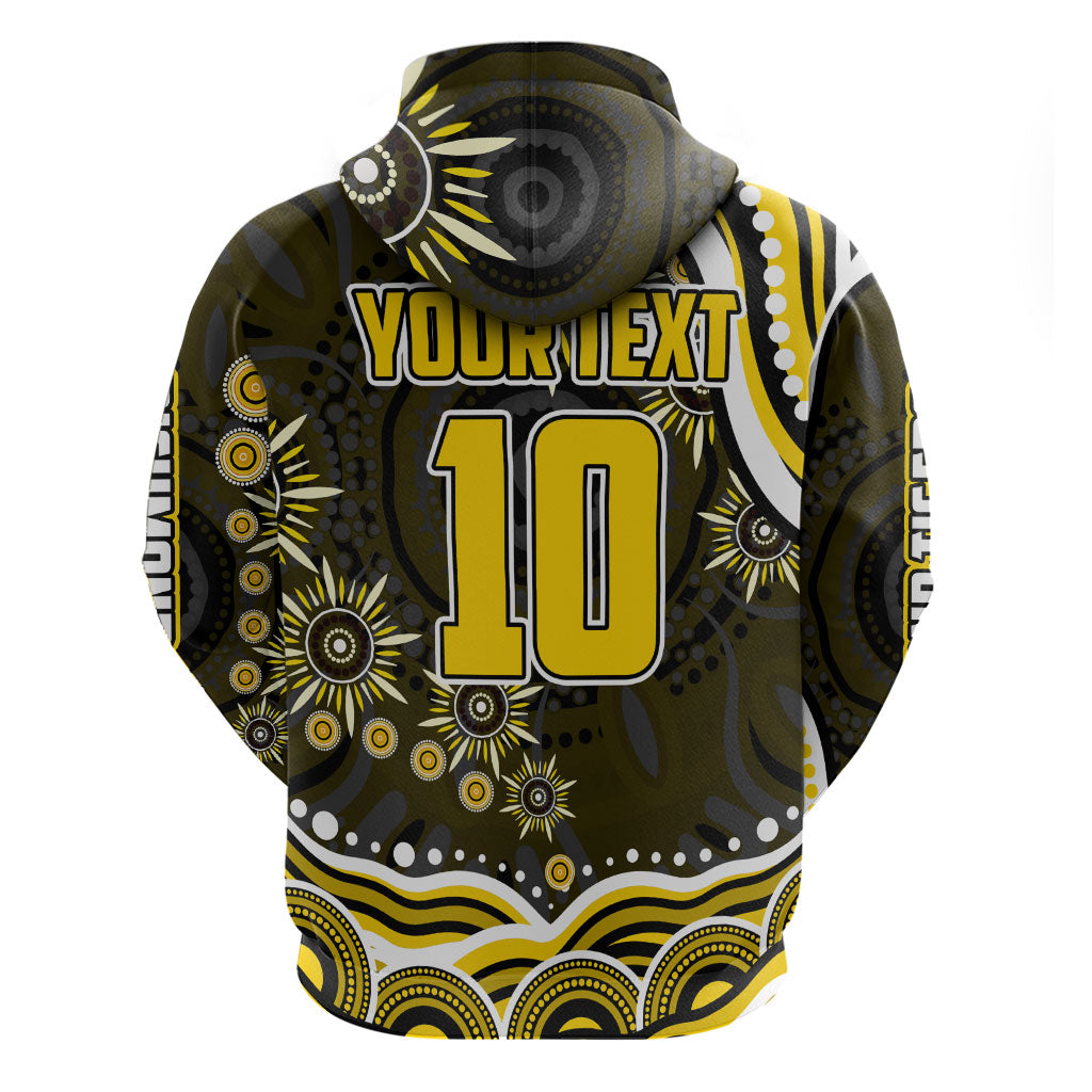 Personalized Richmond Tigers Hoodie Aboriginal Dot Art - Dreamtime Football Mascot
