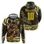 Personalized Richmond Tigers Hoodie Aboriginal Dot Art - Dreamtime Football Mascot