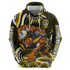 Personalized Richmond Tigers Hoodie Aboriginal Dot Art - Dreamtime Football Mascot