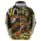 Personalized Richmond Tigers Hoodie Aboriginal Dot Art - Dreamtime Football Mascot