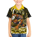 Personalized Richmond Tigers Kid Hawaiian Shirt Aboriginal Dot Art - Dreamtime Football Mascot